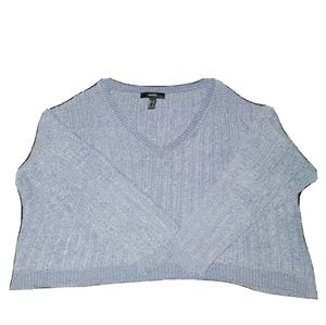 Forever 21 Blue V Neck Chunky Sweater